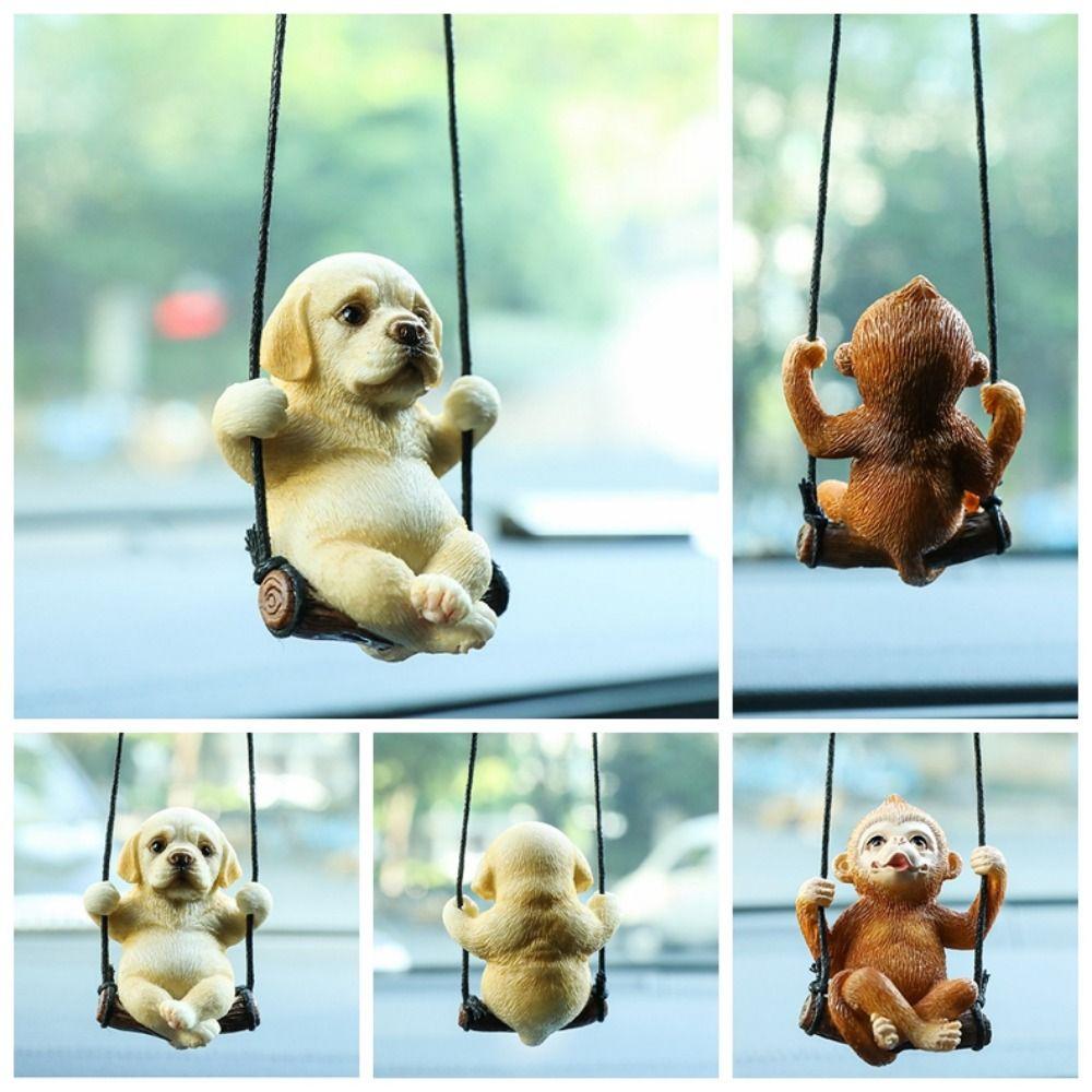 Monkey Car Window Pendant Labrador Rearview Mirror Ornament  Decoration
