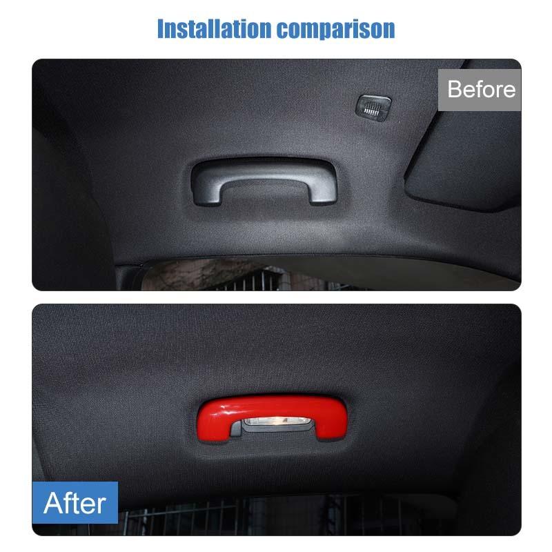 ABS Top Handle Decoration Protective Cover Sticker Fit For Dodge Charger 2011 Up Car Interior Accessories