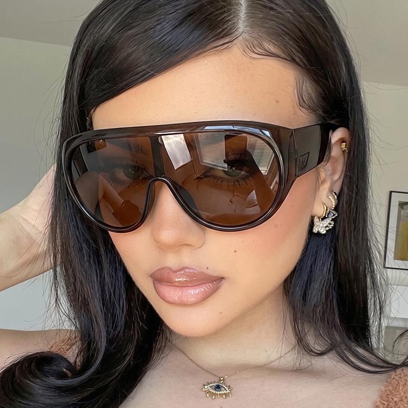 Hip Hop Schilde Sonnenbrille Damen Übergröße Einteilig Große Sonnenbrillen Luxus Designer Herren Fahrbrille UV400