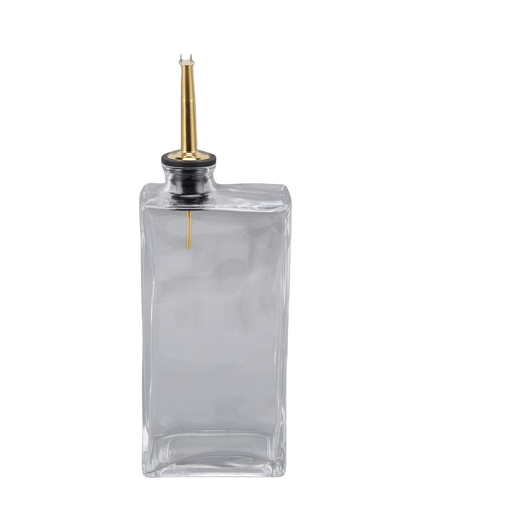Oil and Vinegar Dispenser Set Glass 500ml Olive Oil Dispenser Bottle with Pourer and Funnel for Kitchen