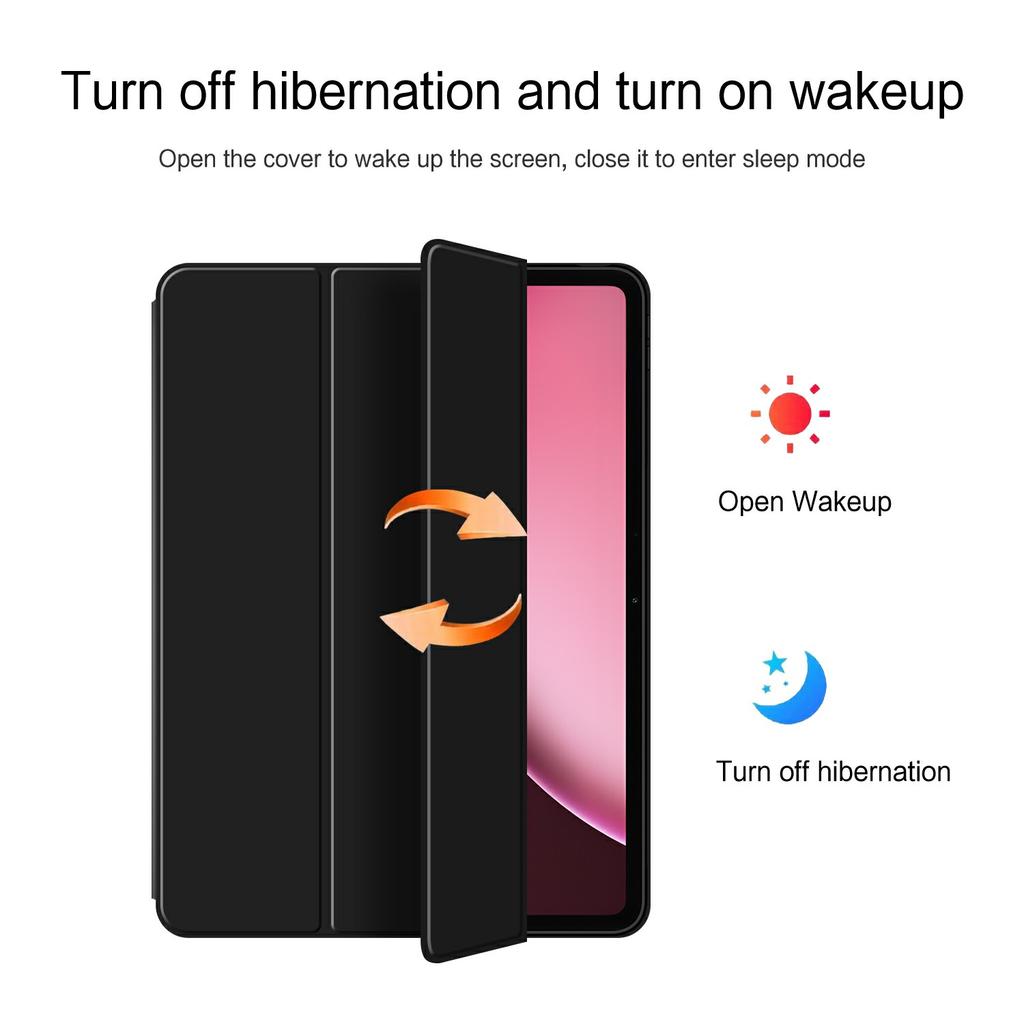 For Oppo Pad 4 Pro Case PU Leather TPU Back Trifold Stand Tablet Cover