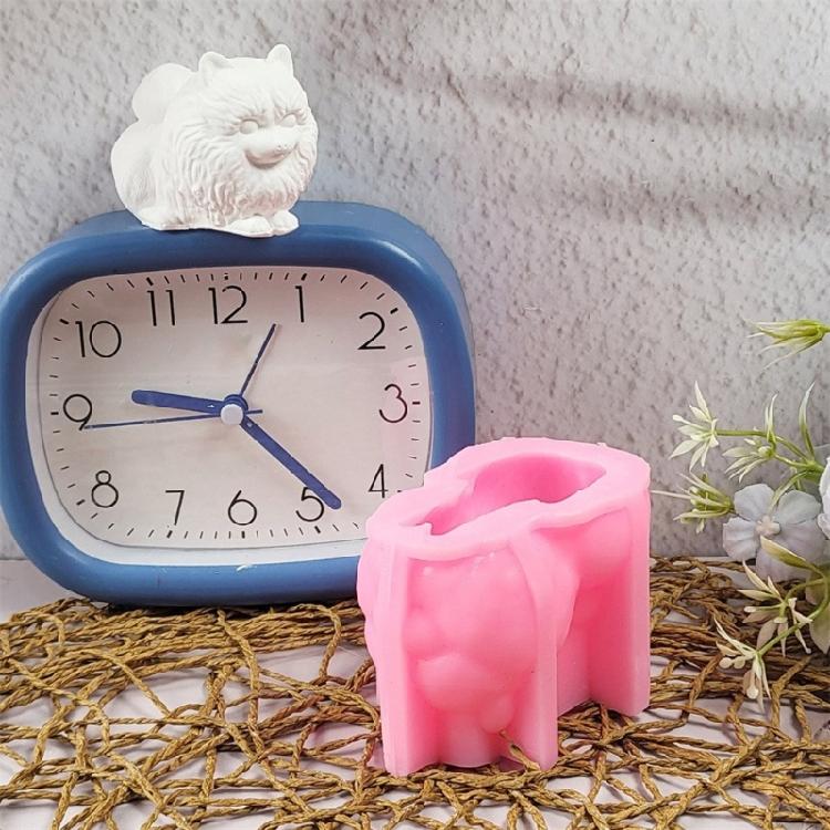 3D Dog Animal Silicone Mold for Candle Soap Making Epoxy Resin Silicone Molds Fondant Silicone Molds for Candy Baking