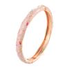Enamel Hollow Out Flower Bangle Chinese Style Women's Hand Bracelet Vintage Cloisonne Bangle  Woman