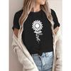 Women's Short Sleeve Crew Neck T-Shirt - Spring Summer Casual Blouse Suitable for Warm Weather, Opaque Round Neck Top with Minimalist Letter