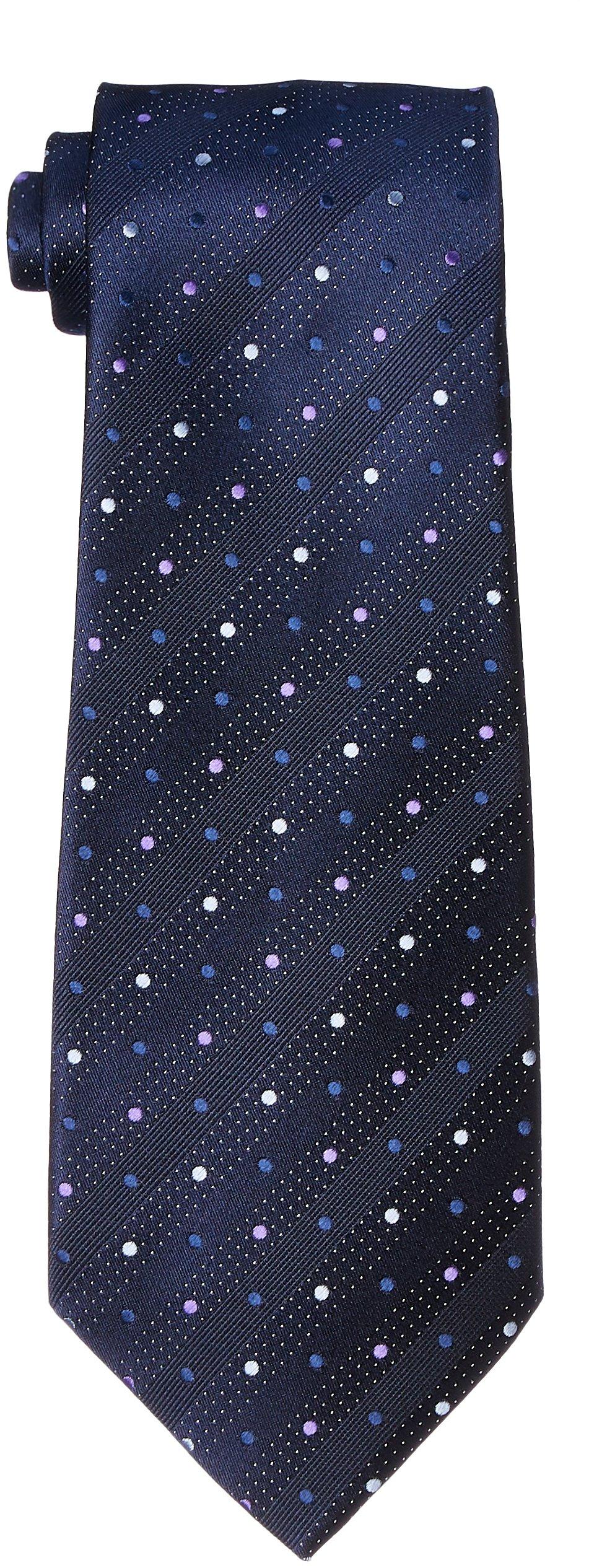 [Hiroko Koshino Homme] Necktie, Dot Pattern, 003254-20000-3010 02 Navy base, purple dots, FREE