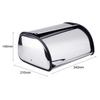 Storage Bin Silver Keeper Food Storage Container Kitchen Pastry Bread Baking Holder Kitchen Supplies Silver+Black Stainless Steel Roll Top Bread Box