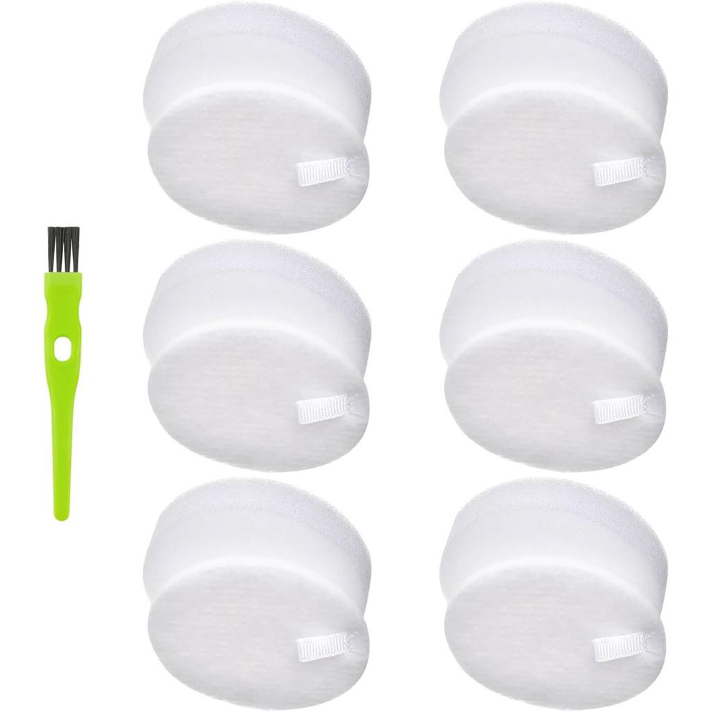 6Pieces High Efficiency Sponge Filter Replacement Filter Efficient Dust Cleaning Filter Suitable for Wet Dry Vacuum
