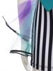 Girls Mad Costume: Sleeveless Stripes Checkerboard Bow Knot Tutu Bodysuit for Fairytale Tea Party Dress Up