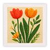 Frame Punch Needle Embroidery Starter Kits Fresh Flower Square Embroidered Kit Cross Stitch Art and Crafts Supplies Adults