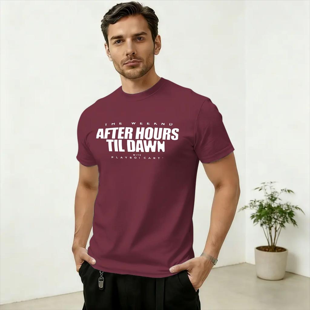 After Hours Til Dawn Stadium Tour 2026 TShirt Unisex Funny Cotton Tee Shirt Round Neck Short Sleeve T Shirts 4XL 5XL 6XL Tops