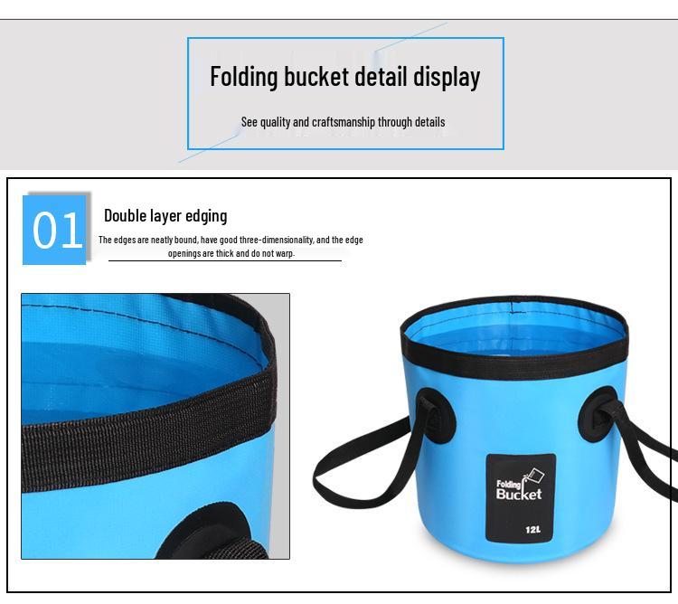 Collapsible Outdoor Fishing and Car Wash Bucket