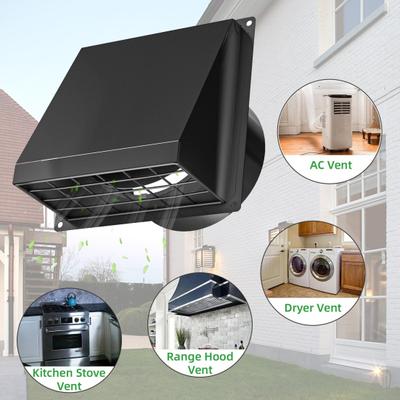 Trockner Abluftabdeckung 4 Zoll Außen mit herausnehmbarem Gitter Einfache Installation Edelstahl Wandmontage Abluftventilator