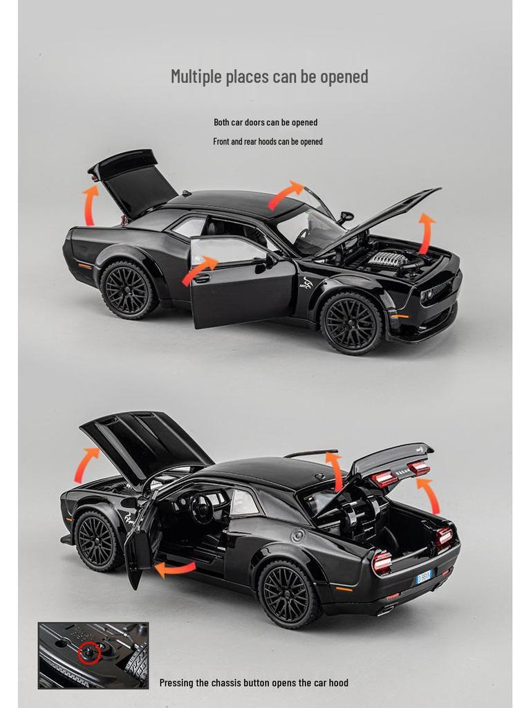 1:32 Alloy Hellcat GTR Diecast Car with Sound & Light Effects