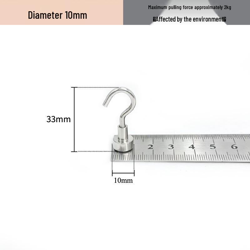 Neodymium Iron Boron Magnetic Hook for Kitchen, Refrigerator, and Door Storage