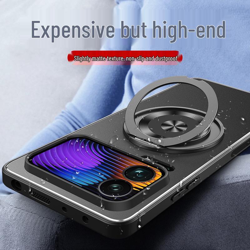 Xiaomi 17 Pro/Pro Max Frosted Stand Protective Case with Full Coverage, Anti-Fall Design for Men