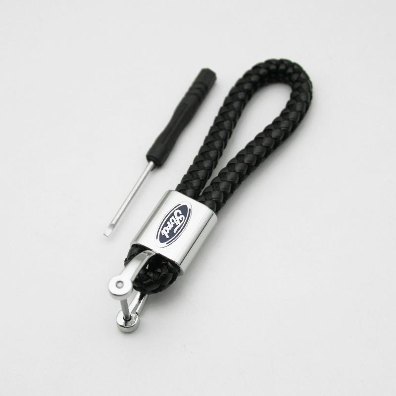 FENK5 For Ford Focus 2 3 1 MK2 MK3 MK1 Fiesta Ranger Mondeo Fusion Kuga Metal/Leather Car Logo Keychain Keyring Key Holder Accessories