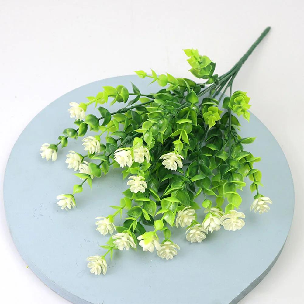 1Bundle Artificial Flowers Outdoor Greenery Shrubs Plants Fake Flower Wall For Office Home Living Room Wedding Garden Decoration