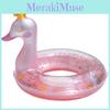 Wholesale Cute Girl Underarm Swimming Ring With New Stock Sparkly Pink Swan Crown Design