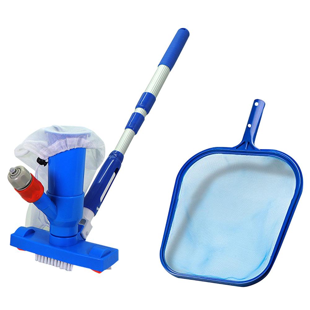 Handheld Pool Cleaner Maintenance Kit Portable Pool Skimmer Net Set Plastic Detachable for Pond Fountain Pool