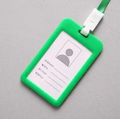 Colorful Waterproof Card Holder Employee ID Case with Lanyard Double Side Simple Bus Case Badge Holder Credit Card Sleeve Purse