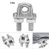 5 pcs Stainless Steel Clamp Wire Rope Clip Cable Clamp Fastener Silver  (M6)