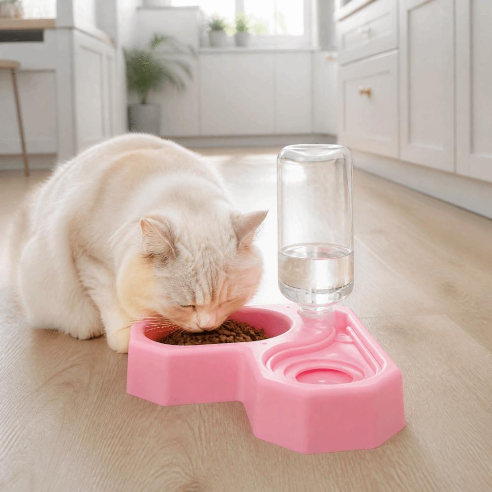 Removable Cat Food Container Non-slip Cat Water Bowl Pet Feeding Bowl Corner Pet Bowl Living Room