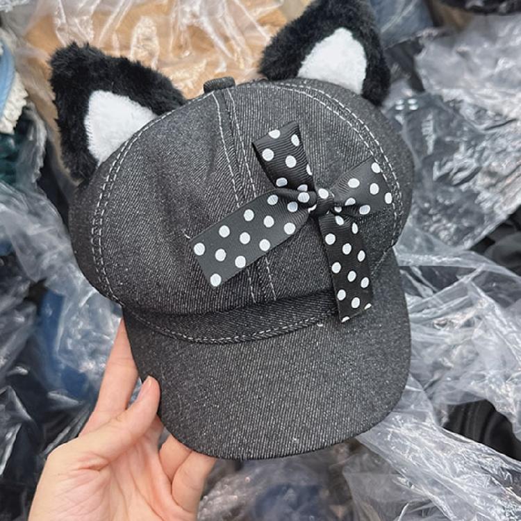 Japanese Beret Hat with Chain Belt for Female Girl  Newsboys Hat Chauffeur Hat Punk Outdoor Hiphop Dance Hat