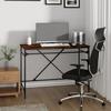 VidaXL Desk Smoked Oak 100x50x75 Cm Engineered Wood and Iron 826721