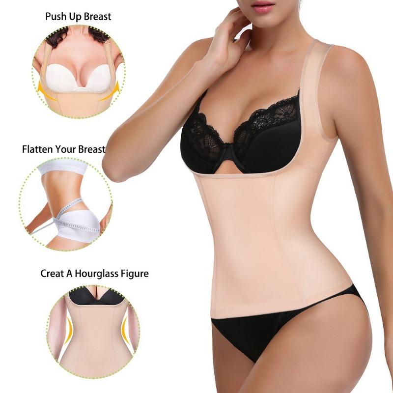 Women Shaping Chest Support Waist Cinching Slimming Vest Fitness Body Shaper Top