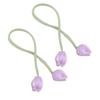 2 Stück Tulpenknospen Gardinenbinder, Dekorative Gardinen-Raffhalter, Knospen Weiche Seil-Raffhalter für Schlafzimmergardinen Terrassenvorhänge