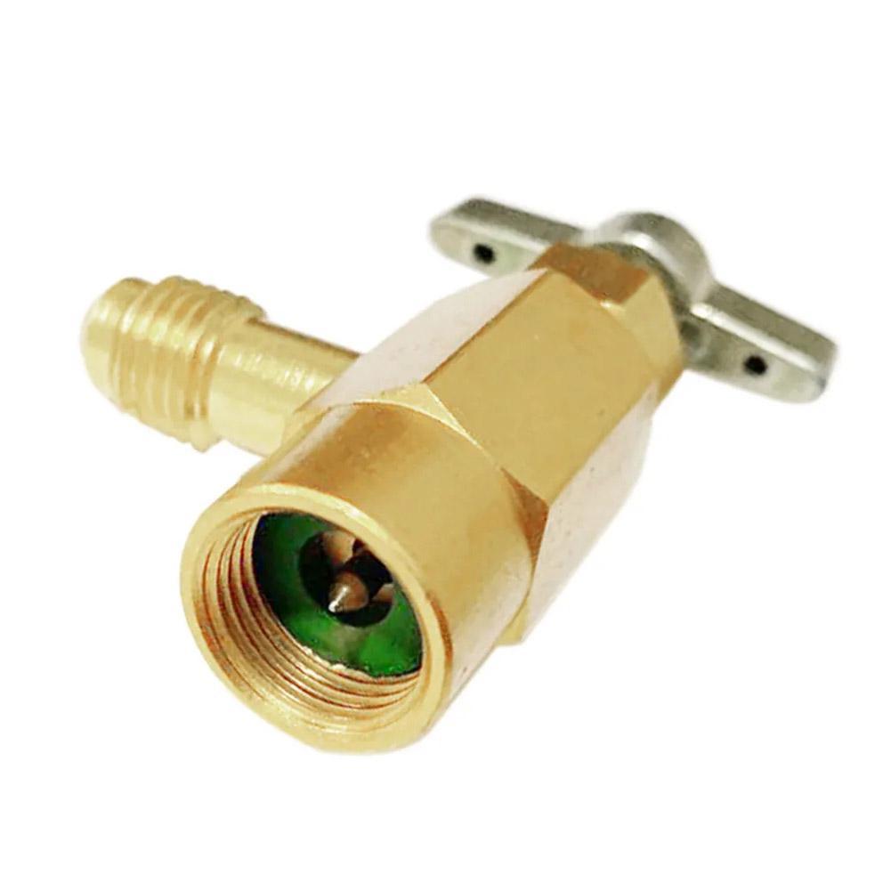 Automobile Air Conditioner Refrigerants Can Dispensing R134A R-134 AC Refrigerant Aluminum Tap 1/2" ACME Thread Valve Tool