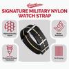 WatchGecko Swiss Quality Military Nylon Watch Band Stylish Durable Black Beige 20mm [WatchGecko] - - - & -