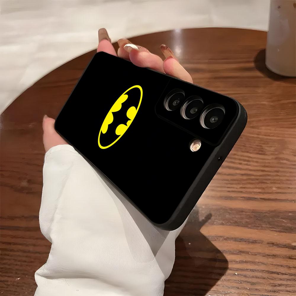 

Ba-Batman Logo Phone Case For Samsung S26 S25 S24 FE S23 S22 S21 Plus S20 Ultra Note20Ultra Black Soft Shell Galaxy S25