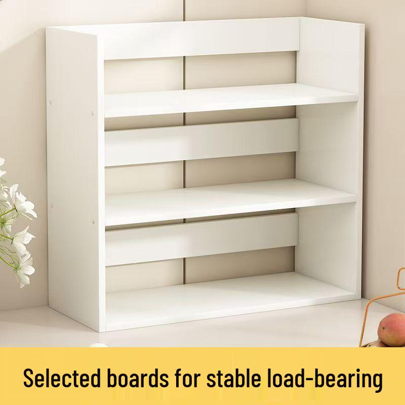 Multi-Layer Dining Table Storage Rack: Desktop Organizer for Snacks & Seasonings, Cup Holder, Wooden Design for Living Room