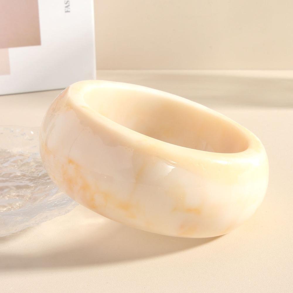 Bohemian Acrylic Bangle Smudging Retro  Hand Ring Simple Wide Cuff Bracelets  Girls