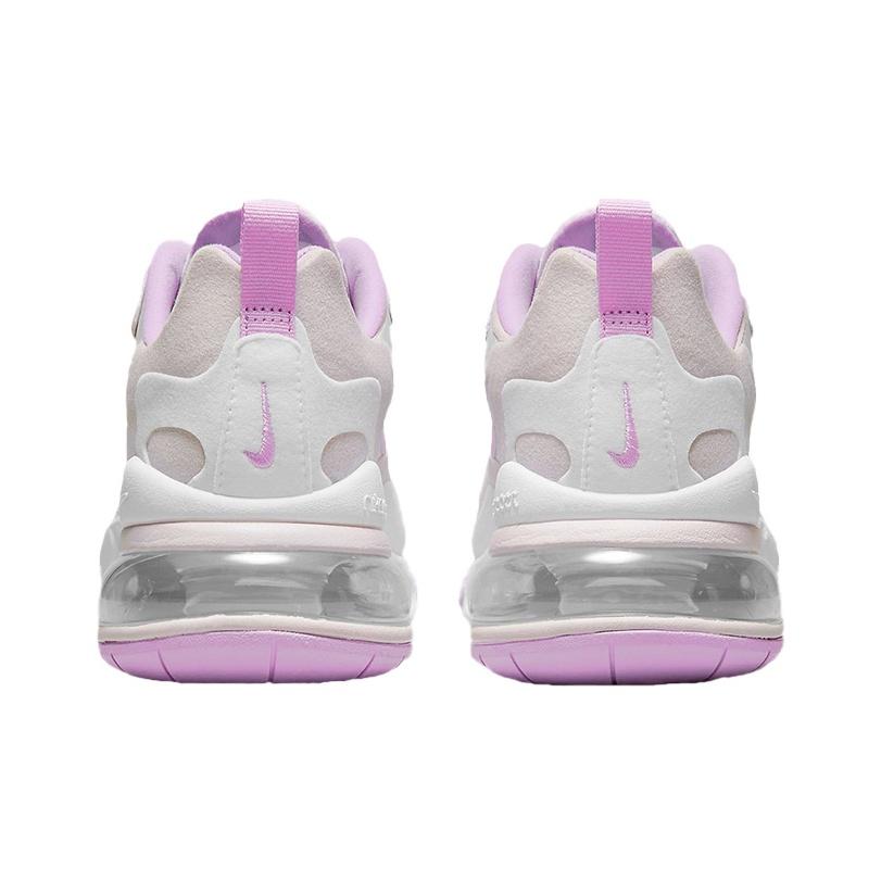 Nike Air Max 270 React Retro Bequem Langlebig Low Top Luftpolster Laufschuhe Damen Sneaker Off-White Lila CZ1609-100