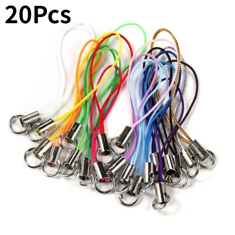 

20Pcs Lanyard Lariat Strap Cords Lobster Clasp Rope Keychain Hooks Mobile Set Charms Keyring Pendant Key Ring Accessories