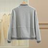 Zhang Natting Brand Striped Loose-Fit Slimming Sweatshirt Jacket - Autumn Collection