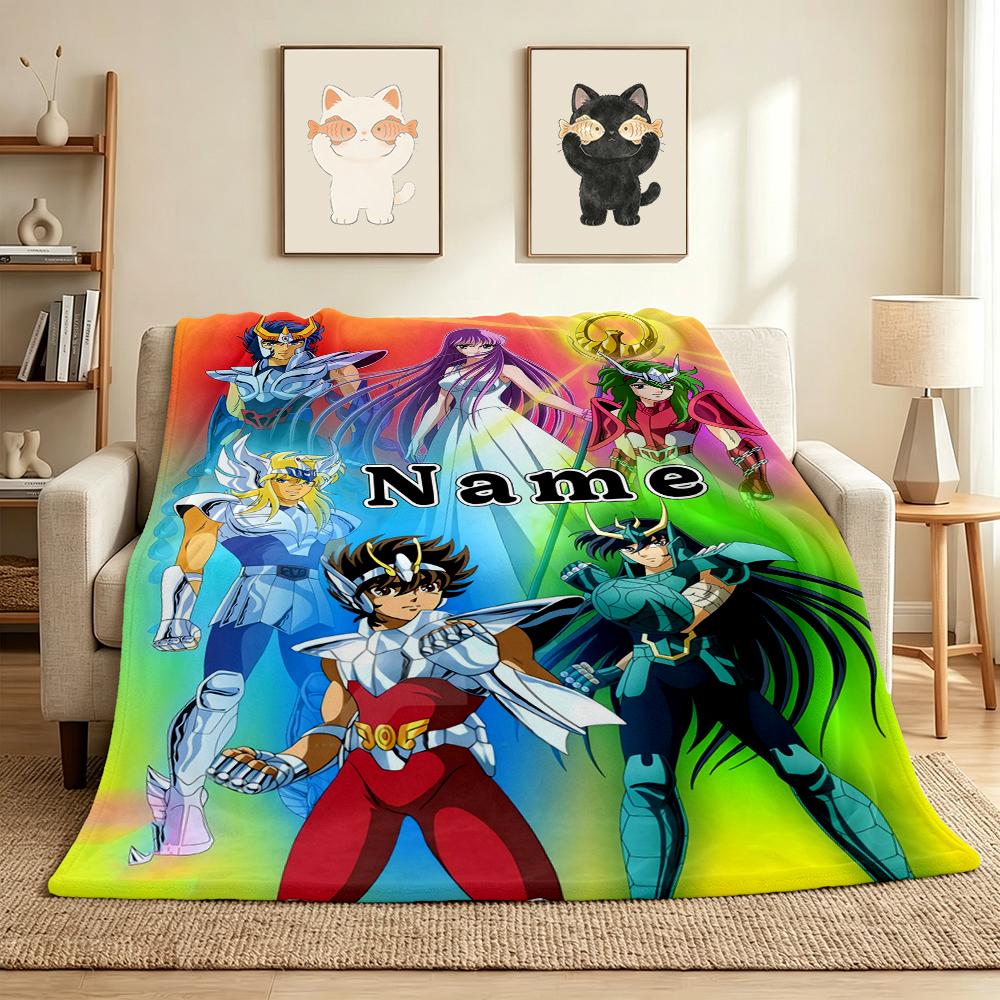 Custom Name Cosmic Warrior Flannel Blanket Throw Blanket Soft Warm Sofa Bed Decor Unique Gift