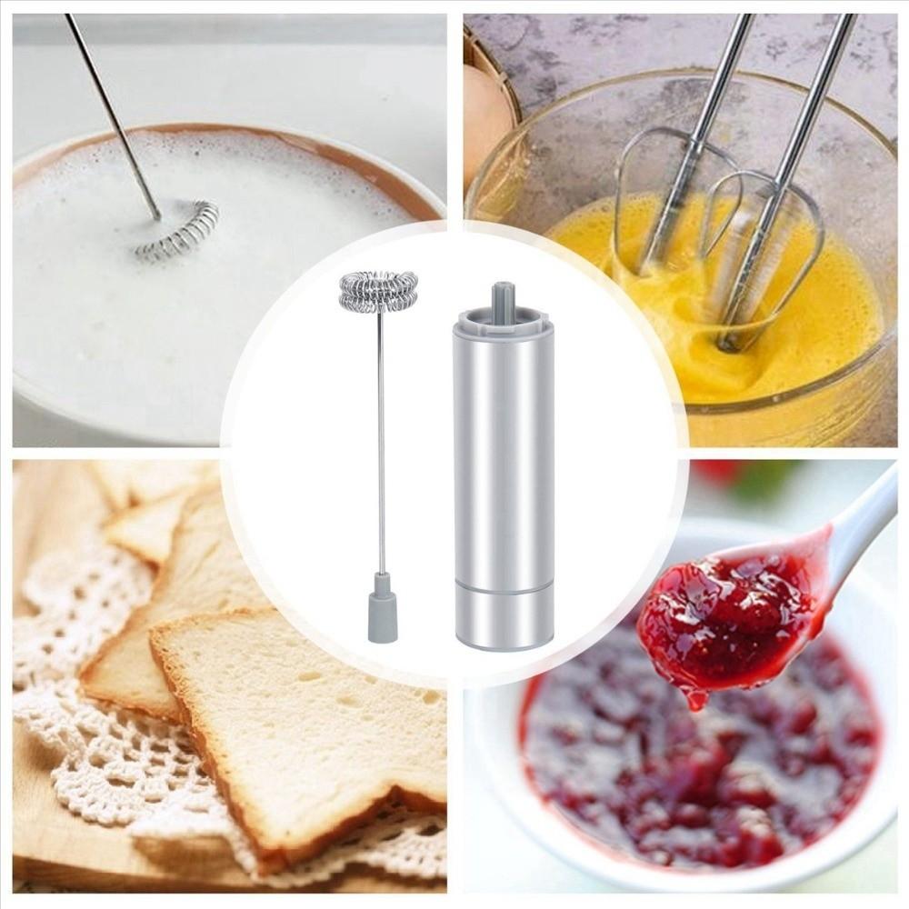 Stainless Steel Electric Milk Frother Portable Coffee Frother Handheld Frother  Barista Use