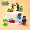 Plant Vs. Zombie Birthday Cake Decoration Peashooter Bomb Cherry Iron Bucket Zombie Cake Ornament