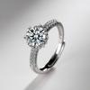 925 Sterling Silver Moissanite Ring Luxury Classic Wedding Jewelry Engagement Charm Fashion Party Gifts Ring for Women