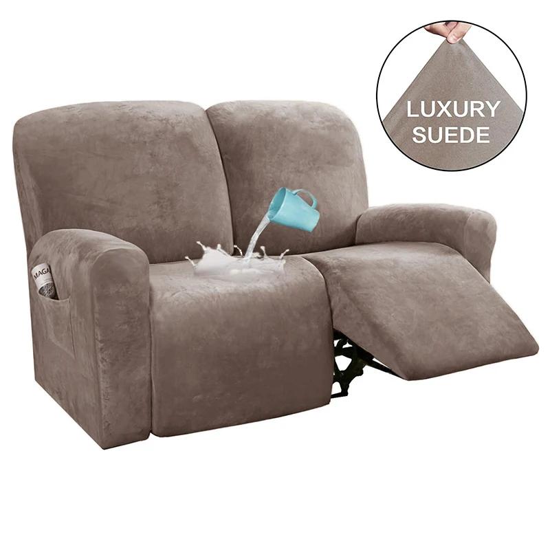 1 2 3 Seater Water Repellent Recliner Sofa Cover Elastic Spandex Relax  Chair Cover for Living Room Armchair Sofa Covers