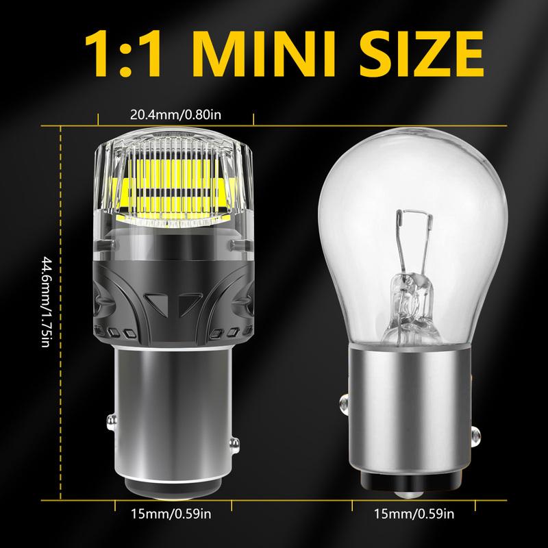 Katur 2x 1157 BAY15D P21/5W Car Led Bulb Brake Light Stop Bulb Super Bright 6000K White Tail Light For Honda Civic Accord CR-V