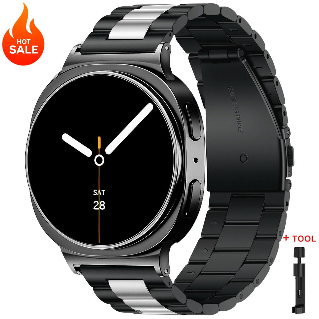 Metal Band for Samsung Galaxy Watch 8/8 Classic 40mm 44mm 46mm Stainless Steel Strap for Galaxy Watch 7 Ultra 2025 47mm Bracelet