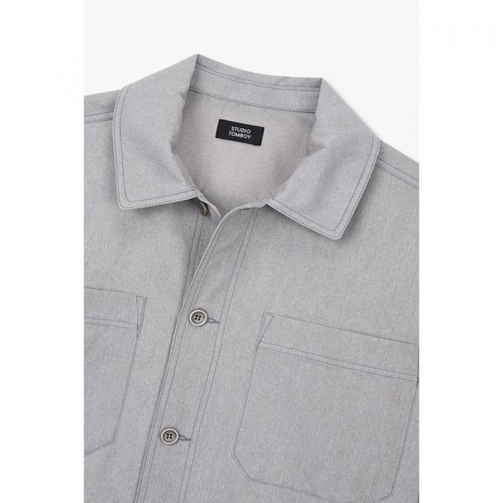 STUDIO TOMBOY Washed Cotton Half Sleeve Shirt  91m6221223 