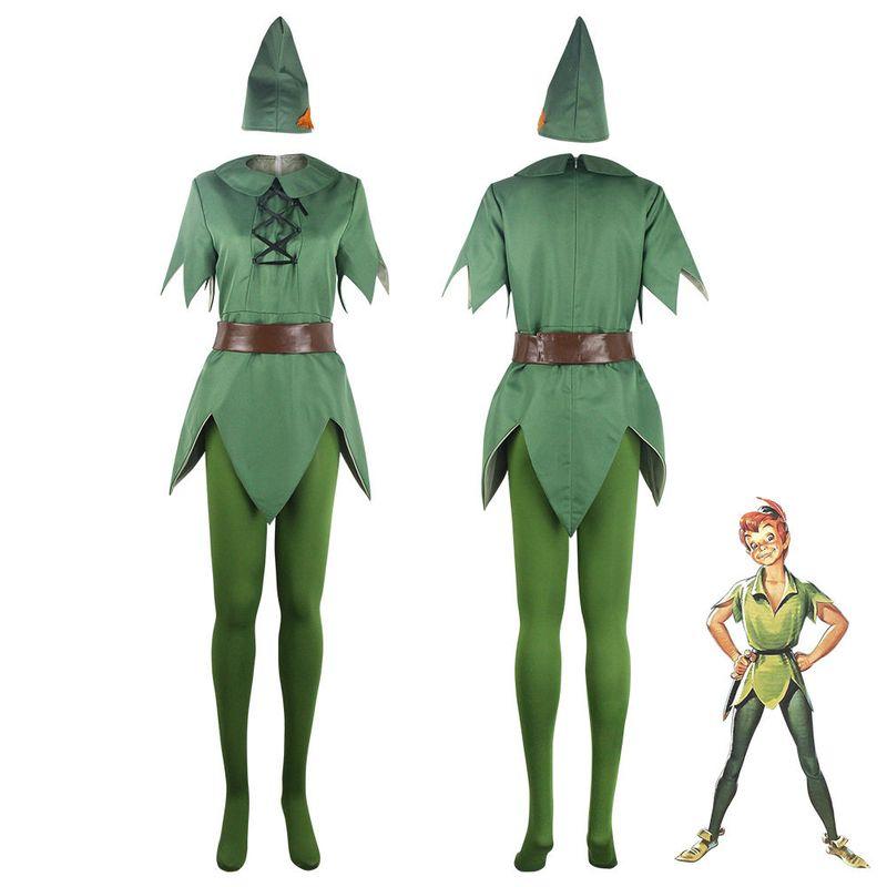 Peter Pan Cosplay Costume Green Fairy Elf Costume Cosplay Stage Performance Outfit Set