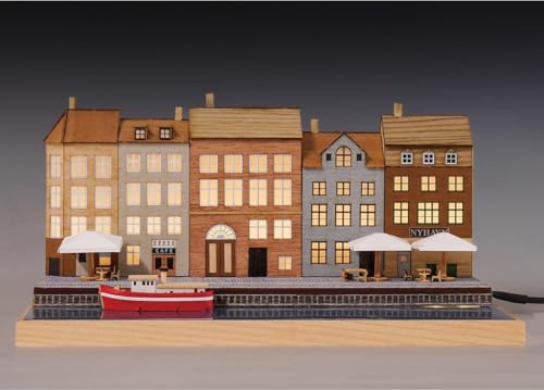 Woody Joe 1/220 European Streets Series: Copenhagen, Denmark, Wooden Model Assembly Kit (Scenery)