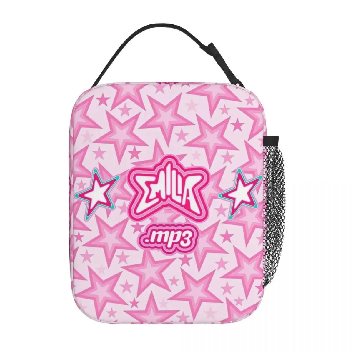 

Emilia Mernes MP3 Insulated Lunch Bag Food Bag Portable Cooler Thermal Lunch Box For Travel Option 1