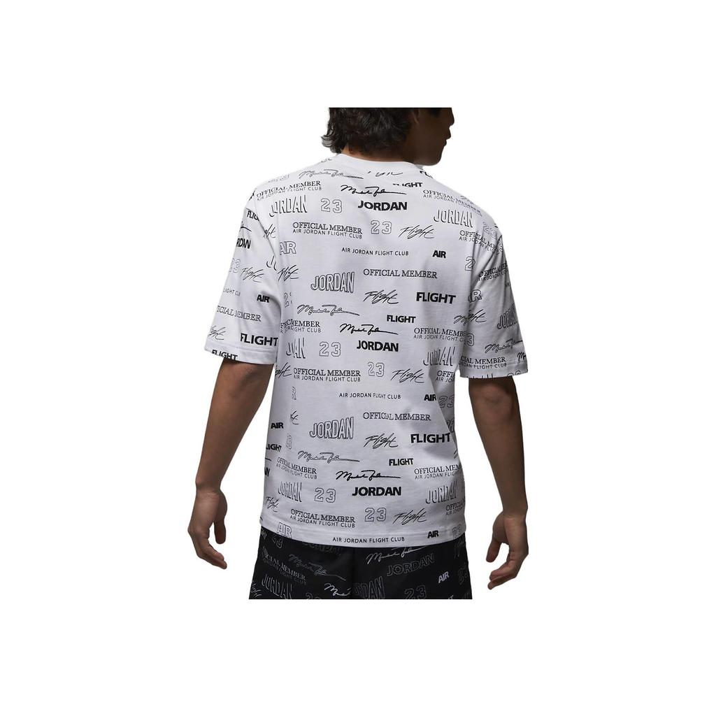 Jordan T-shirt Manches Courtes Col Rond Imprimé Flight MVP Homme Hauts Blanc DX9574-100